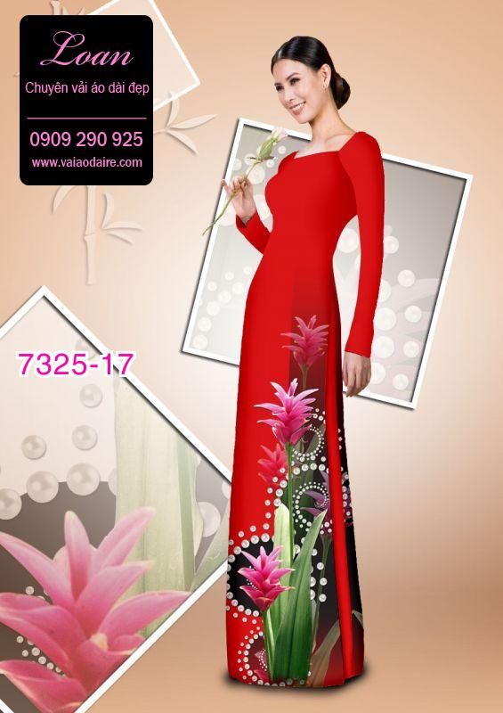 Vải áo dài hoa 3D Vải áo dài hoa 3D