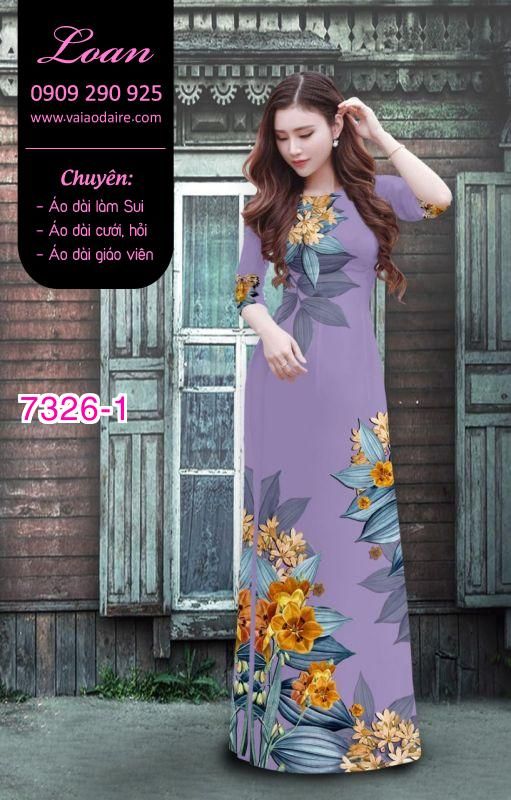 Vải áo dài hoa 3D
