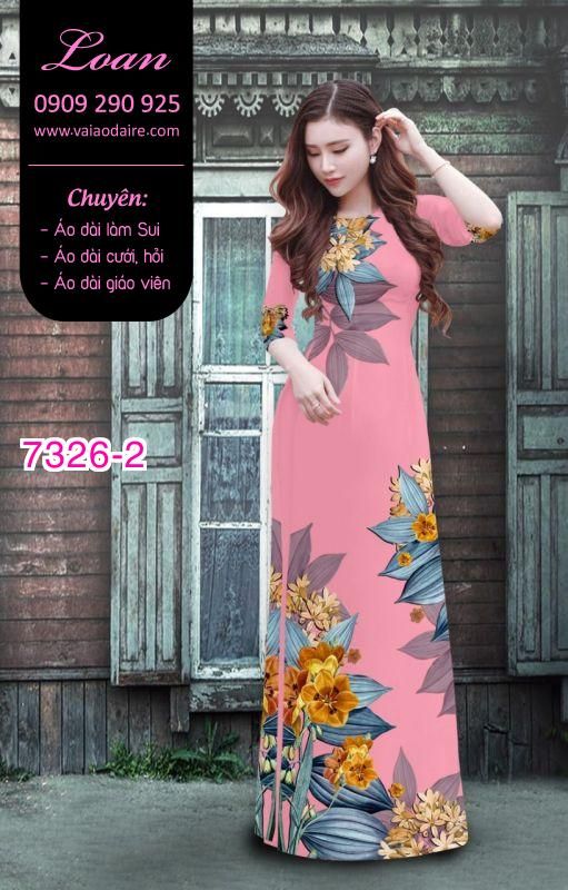 Vải áo dài hoa 3D