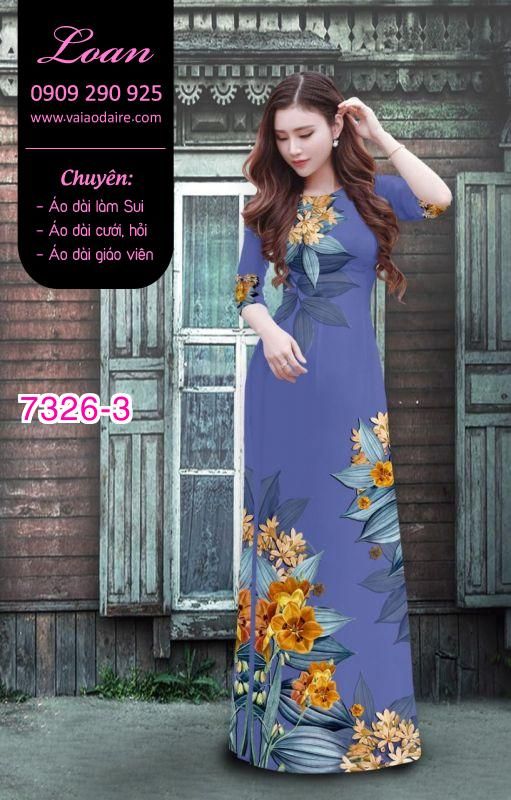 Vải áo dài hoa 3D