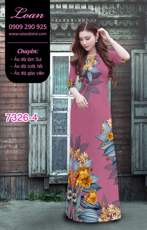 Vải áo dài hoa 3D