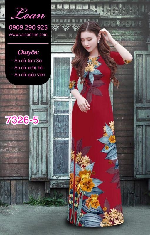 Vải áo dài hoa 3D