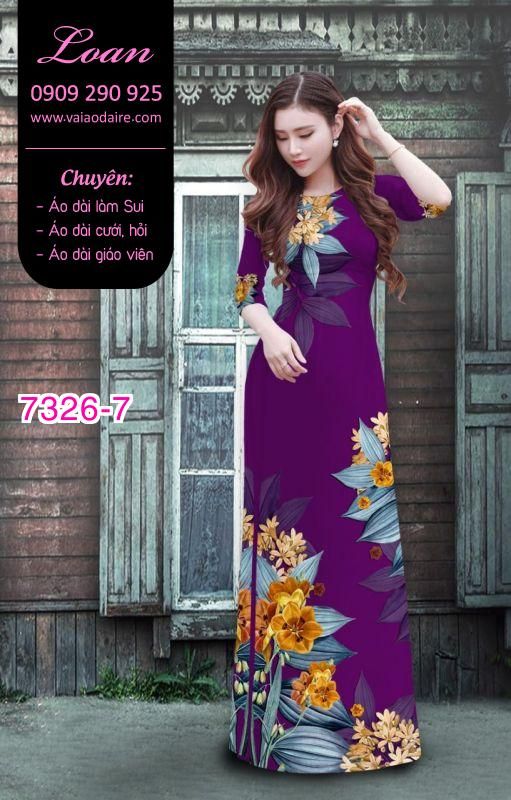 Vải áo dài hoa 3D
