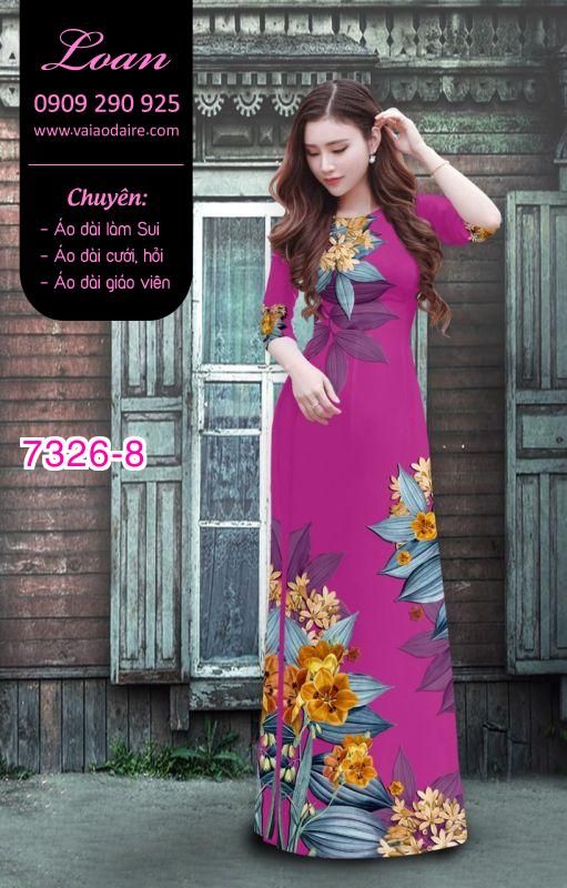 Vải áo dài hoa 3D