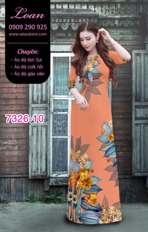 Vải áo dài hoa 3D