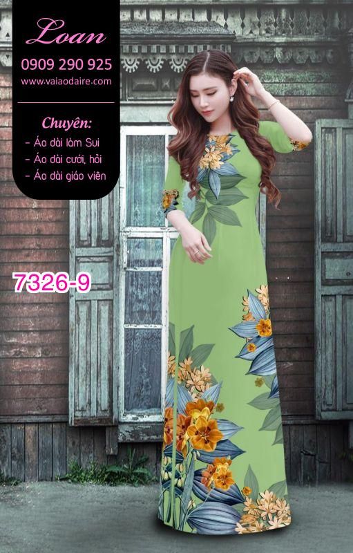 Vải áo dài hoa 3D