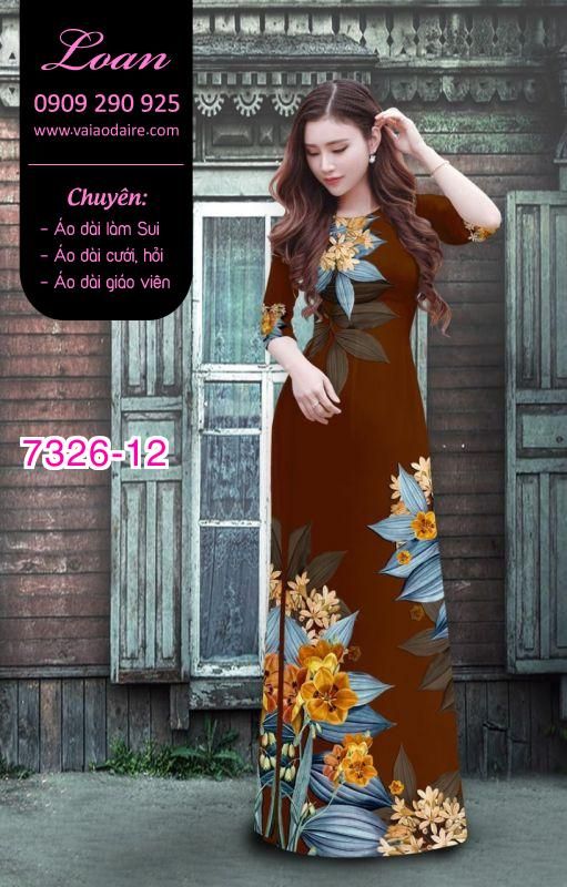 Vải áo dài hoa 3D