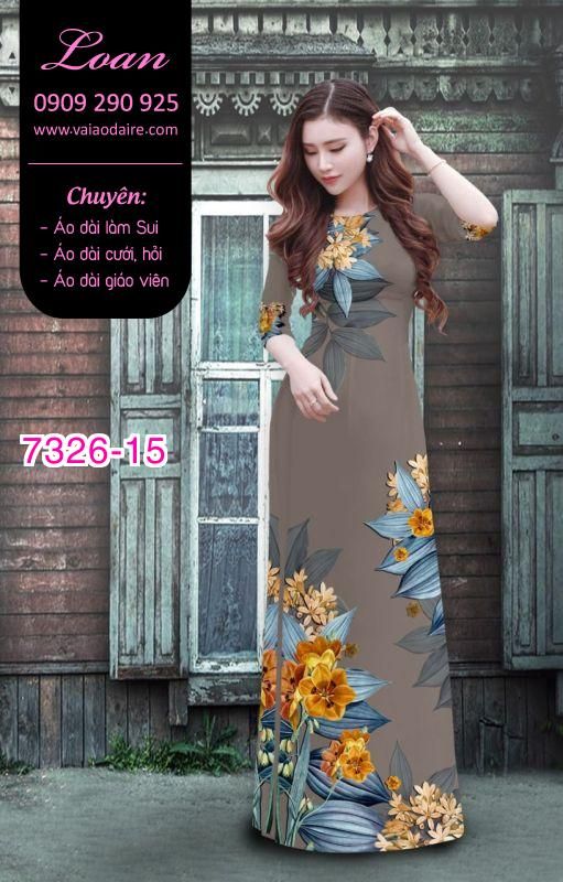 Vải áo dài hoa 3D