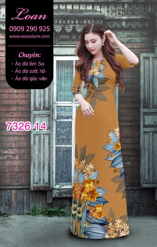 Vải áo dài hoa 3D