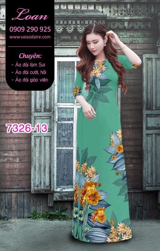 Vải áo dài hoa 3D