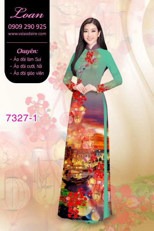 Vải áo dài tết trung thu