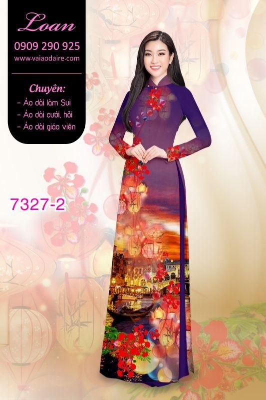 Vải áo dài tết trung thu
