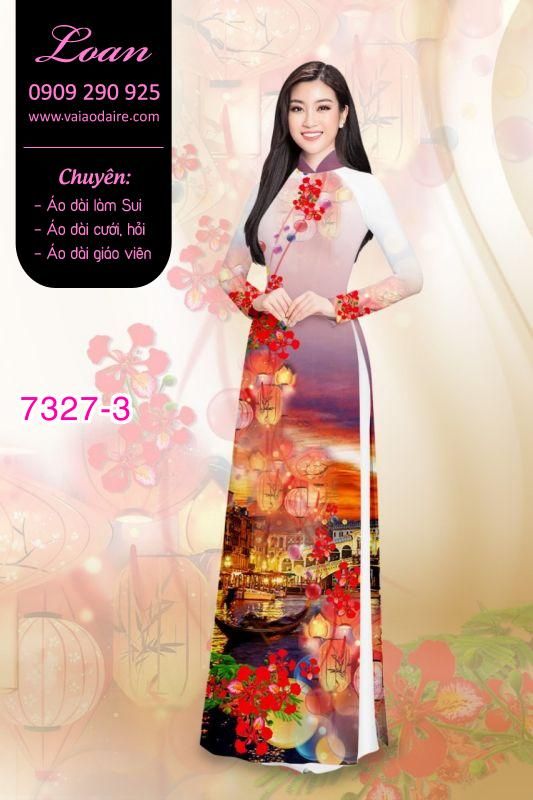 Vải áo dài tết trung thu