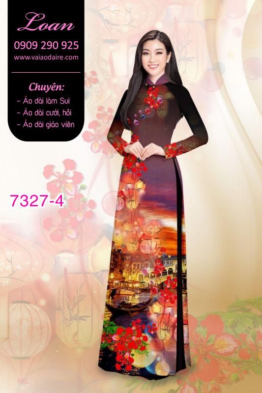 Vải áo dài tết trung thu