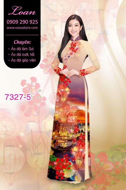Vải áo dài tết trung thu