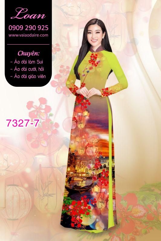 Vải áo dài tết trung thu