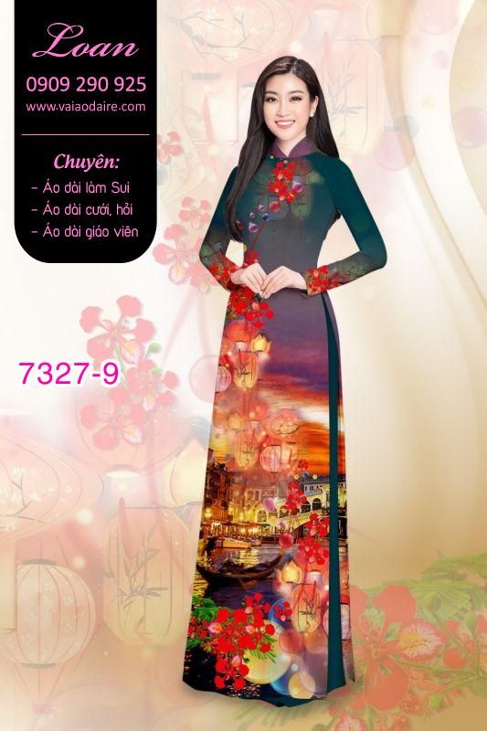 Vải áo dài tết trung thu