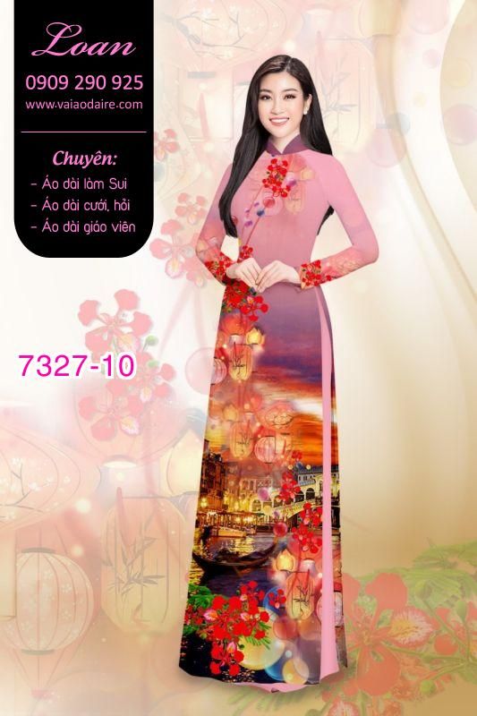 Vải áo dài tết trung thu