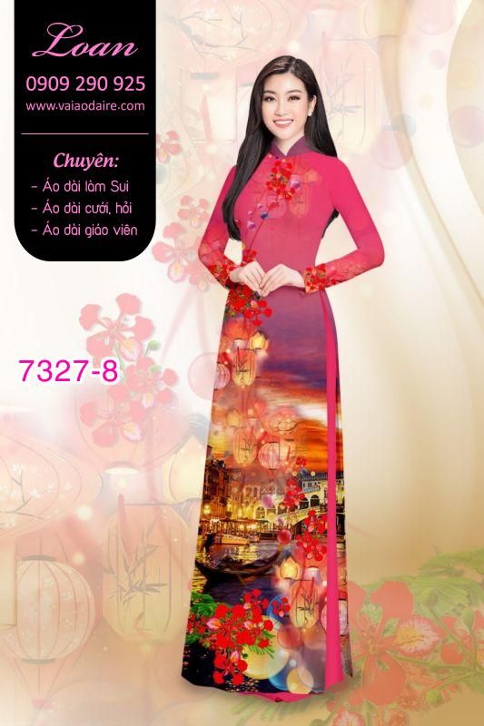 Vải áo dài tết trung thu