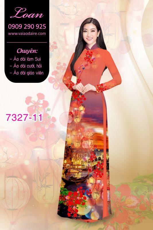 Vải áo dài tết trung thu