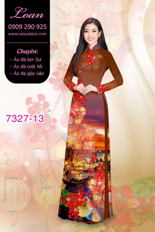 Vải áo dài tết trung thu