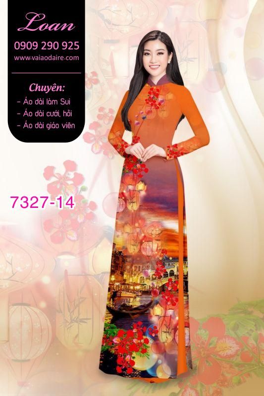 Vải áo dài tết trung thu