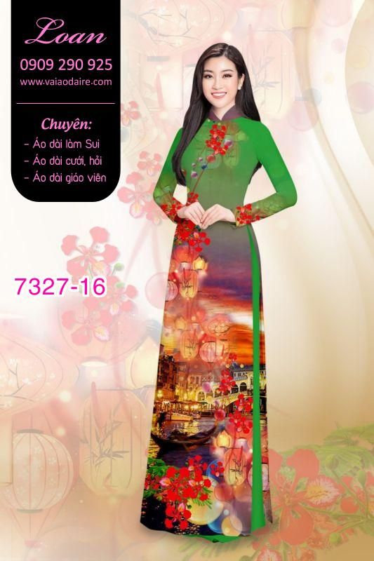 Vải áo dài tết trung thu