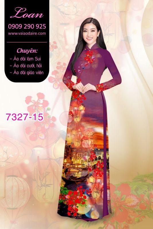 Vải áo dài tết trung thu