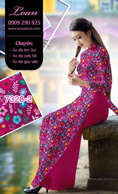 Vải áo dài hoa nhí