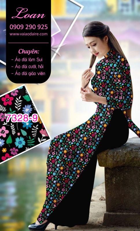 Vải áo dài hoa nhí