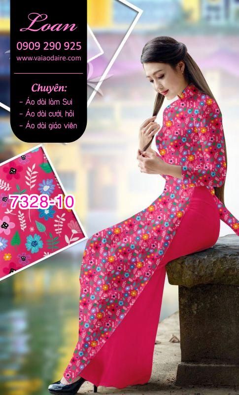 Vải áo dài hoa nhí