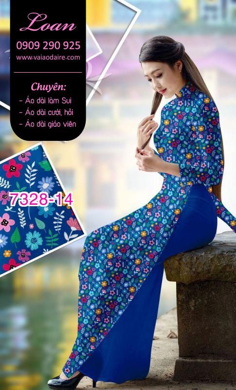 Vải áo dài hoa nhí