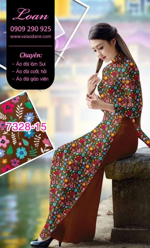 Vải áo dài hoa nhí