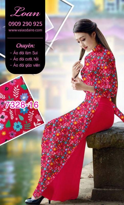 Vải áo dài hoa nhí