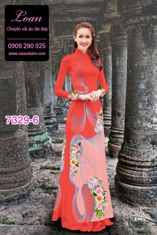 Vải áo dài hoa 3D