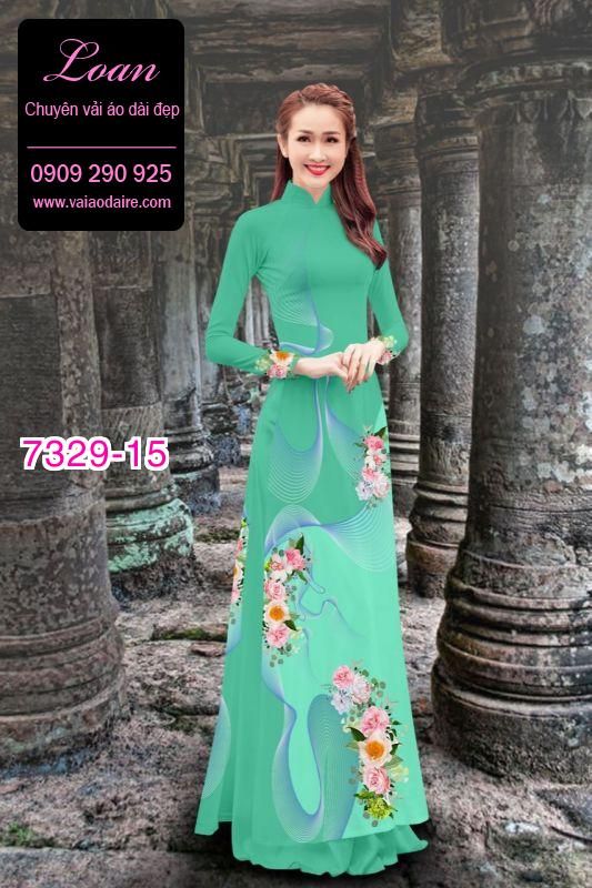 Vải áo dài hoa 3D