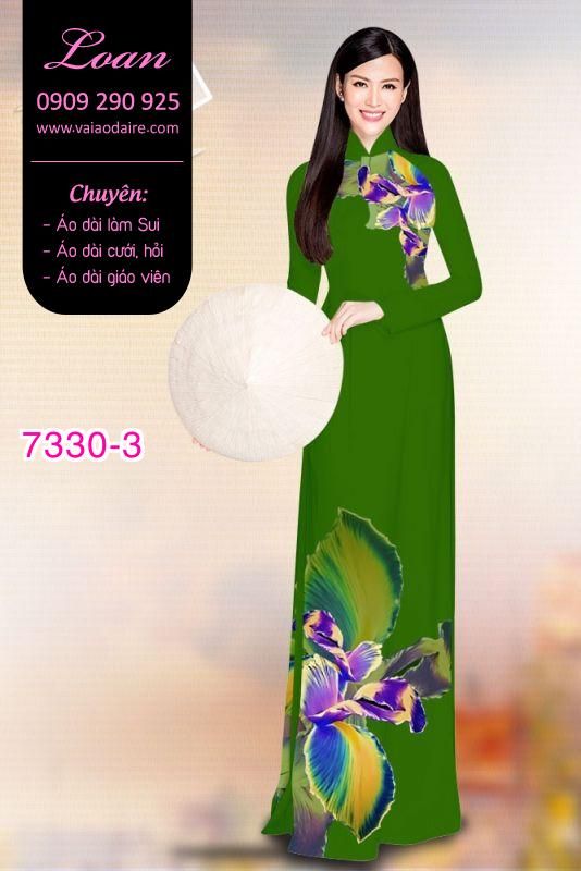 Vải áo dài hoa 3D Vải áo dài hoa 3D