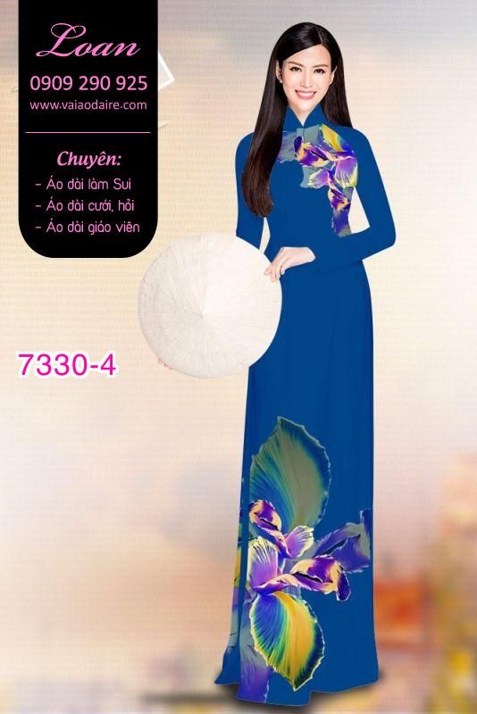Vải áo dài hoa 3D Vải áo dài hoa 3D