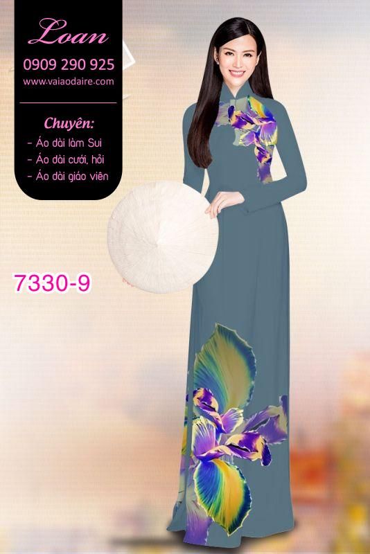 Vải áo dài hoa 3D Vải áo dài hoa 3D