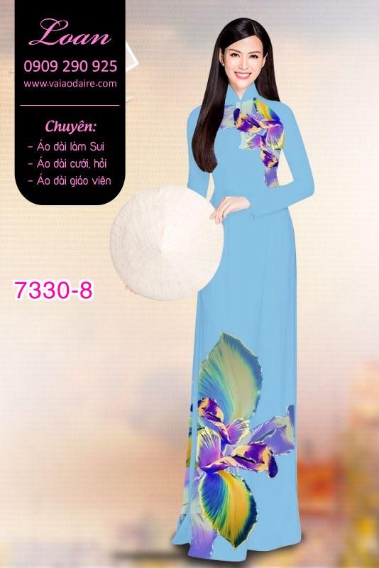 Vải áo dài hoa 3D Vải áo dài hoa 3D