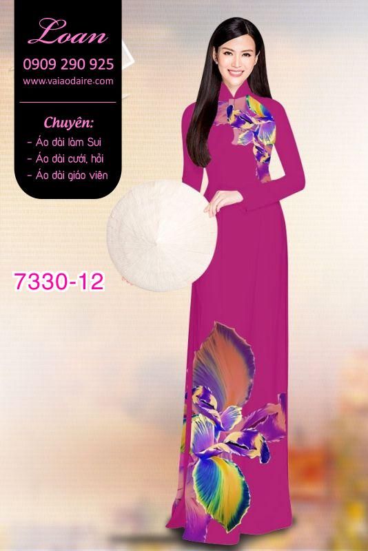 Vải áo dài hoa 3D Vải áo dài hoa 3D