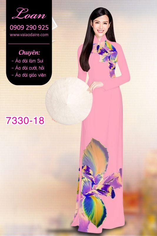 Vải áo dài hoa 3D Vải áo dài hoa 3D
