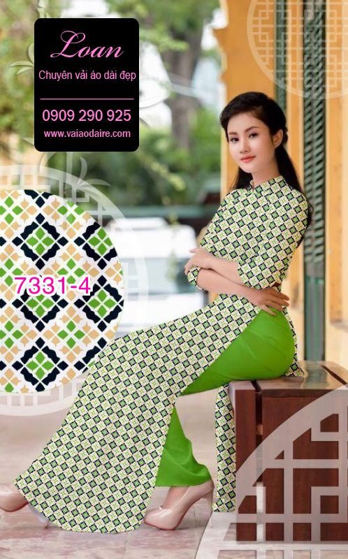 Vải áo dài hoa nhí Vải áo dài hoa nhí
