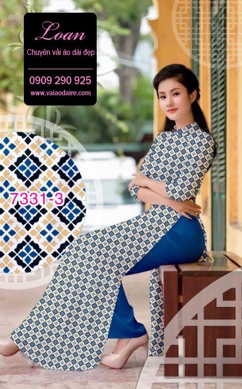 Vải áo dài hoa nhí Vải áo dài hoa nhí