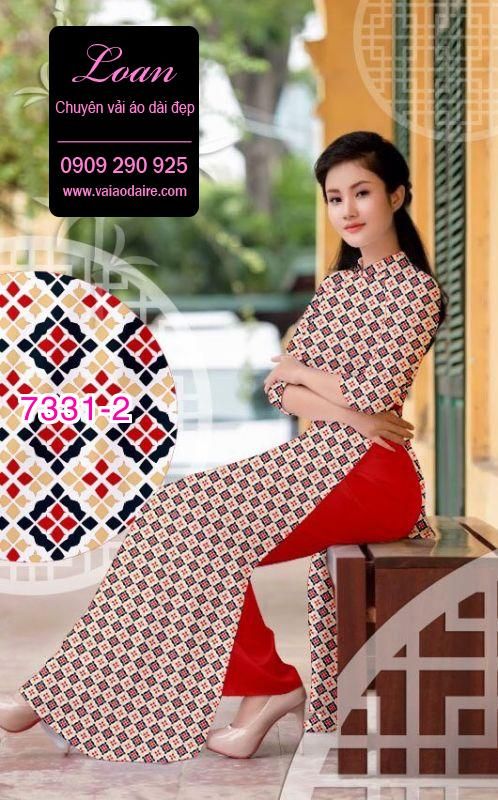 Vải áo dài hoa nhí Vải áo dài hoa nhí