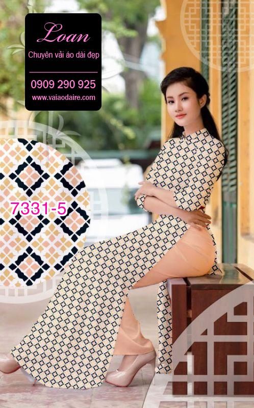 Vải áo dài hoa nhí Vải áo dài hoa nhí
