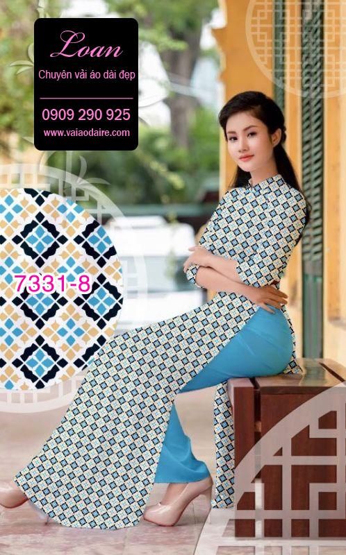 Vải áo dài hoa nhí Vải áo dài hoa nhí
