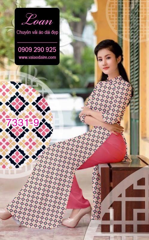 Vải áo dài hoa nhí Vải áo dài hoa nhí