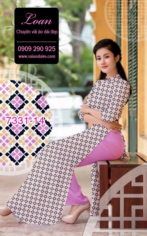 Vải áo dài hoa nhí Vải áo dài hoa nhí