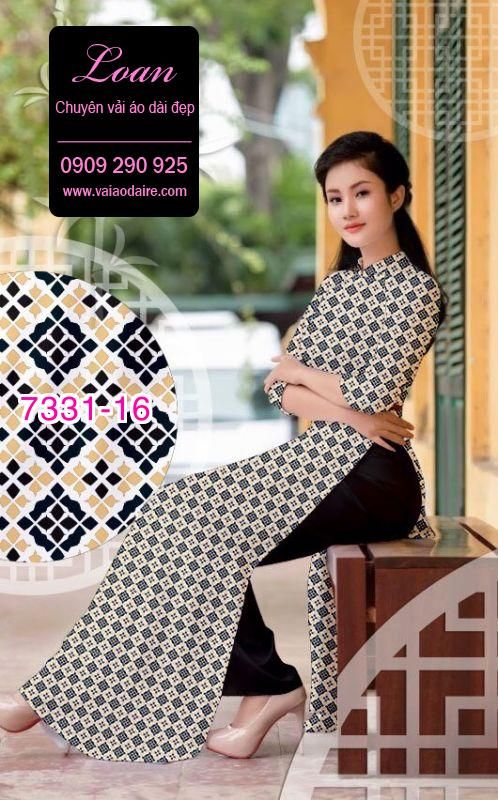 Vải áo dài hoa nhí Vải áo dài hoa nhí